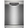 BOSCH SMS4HTI00E - Lavastoviglie indipendente serie 4, con cassetto portaposate, 60 cm, Home Connect, asciugatura extra, RackMatic, Silence Programm, Silver Inox