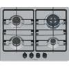Bosch Piano Cottura 4 Fuochi a Gas Larghezza 60 cm (1 Bruciatore Wok) in Acciaio Inox colore Inox - PGH6B5K60 Serie 4