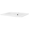 ML DESIGN modern living ML-Design Lavabo in Ceramica Bianca 52,5 x 45 x 21 cm Lavandino da Incasso Rettangolare Moderno Bacinella Lavamani per il Bagno e Toilette Lavello con Scarico Standard Foro per Rubinetto e Troppopieno