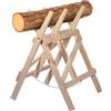 dobar® 56080FSCe - Cavalletto per sega, pieghevole, in legno massiccio, per legna da ardore, fino a 25 cm di diametro, in pino, 64 x 64 x 94 cm