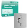 hansgrohe Ecostat Comfort E - Miscelatore termostatico incasso, Rubinetto termostatico con blocco di sicurezza (SafetyStop) a 40° C, Termostato quadrato, 1 utenza, cromo, 33710000
