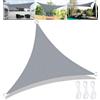 FAMKEEP Tenda a Vela Triangolare 3x3x3m,Impermeabile Vela Ombreggiante,Anti UV e Antipioggia,Tenda a Vela Giardino Tendalino per Balcone Terrazza Campeggio Portare Corda,Grigio