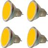 WeiHong 3 W MR11 GU4.0 Lampadine LED COB, equivalenti lampadine alogene 20 W, AC DC 12 V G4/GU4/GZ4 Base, 200 lm, confezione da 4 (bianco caldo), MR11 COB
