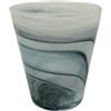 Omniacasa, Set di 6 Bicchieri Acqua In Vetro di Murano, Lavorazione Artigianale, Decorati Con Effetto Onde, Colore Nero, Made in Italy, Eleganti da Tavola, Idea Regalo