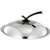 perfk Copri Pentola in Acciaio Inossidabile Copri Pentola per Zuppa 36 Cm Uso Pratico Facile Montaggio Coperchio per Padella per Pentole Da 34-35,5 Cm di di, Maniglia stabile