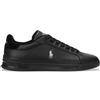 Polo Ralph Lauren per uomo. 809965072002 Sneakers Heritage Court II in pelle nera, Nero, Basso, Stringhe, Casual