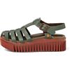 Art per donna. 1157521DI003_0G3 1575 sandali in pelle verde Brighton, 3 a 5cm, Fibbia, Casual