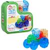 Jelly Blox - Set Trattore - Kit con 12 Mattoncini Tattili di Forme Diverse - Giochi di Costruzione per Bambini dai 2 Anni - Blocchi Elastici, Morbidi e Flessibili - Stimola Capacità Motorie
