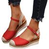 Kobilee Sandali Donna con Zeppa Chiuse Plateau Alto Sandalo con Tacco Espadrillas Casual Ciabatte Sandali Estive Basso Bohemia Lacci Sandali Zeppa Eleganti Comode