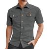 CEWIFO Camicie Maniche Corte Uomo da Eleganti Vendita di Lavoro Manica Corta T-Shirt XXXL Maglie Personalizzabili Calcio e Illuminazione