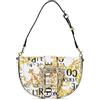 Versace Jeans Couture Versace Jeans Couture Borsa a Mano da Donna Bianca con stampa Baroque all over, maxi Fibbia logata nella parte anteriore. Tracolla regolabile, chiusura Borsa con bottone magnetic