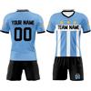 tiansiaben Kit di calcio personalizzati con badge numero di squadra,Maglietta Argentina Coppa del Mondo per Uomini Donne Bambini,T-shirt per tifosi Paesi Argentina, Blu, XL