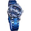 FORSINING Winners Vintage Orologi meccanici, Incisione di Diamanti e Fiori, Uomini Classico Manuale Scheletro Orologio Numeri Romani, Nero/Oro, Orologi