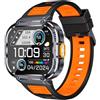 findtime Grande smartwatch da uomo con display HD da 2,0, torcia a LED, chiamata Bluetooth, fitness tracker IP68, impermeabile, sportivo, militare, fitness