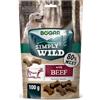 Bogar - Simply Wild - Snack per cani - Cibo per tutte le taglie di cane - Biscotti per cani a forma di osso - Integratori per animali - Gusto manzo - 100g