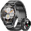 TIFOZEN Orologio Smartwatch Uomo, 1,52'' Smart Watch Militare con Batteria 500 mAh/Impermeabile IP68/120+ Modalità Sport/Frequenza Cardiaca/SpO2/Sonno/Contapassi/2 Cinturini per Android iOS, Nero