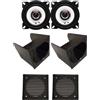 IPNOSIS Kit 2 casse ALPINE SXE-1025S per Fiat Panda 141 dal 1986 al 2003 + 2 Box anteriori + 2 Griglie Nere da 10cm