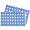 QUARKZMAN 2 Fogli Rotondo Numero Adesivo 1-50 Vinile Consecutivo Numero Etichette Autoadesivo Numero Decalcomania per Ufficio Aula Box Deposito Blu(1 Ciascuno)