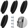 Kalexion Luggage Feet - Set di 4 piedini di ricambio in plastica nera con 8 chiodi, accessori per bagagli per riparazione e ristrutturazione di una valigia da viaggio, pratici (4 + 8)
