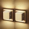 Emeritpro Luce notturna a 2 pezzi, LED con sensore crepuscolare, illuminazione inferiore e superiore, luminosità regolabile per camera da letto, corridoio, scale, cucina