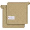 JEMIDI Presine da Cucina - Set di 2 Presine Forno Quadrate 20 x 20 cm - per Pirofile Pentole e Teglie - 100% Cotone - Lavabili in Lavatrice e Resistenti al Calore - Beige