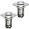 Hibbent 2PC-Hibbent Tappo Lavandino Bagno Universale e Filtro Rimovibile, Scarico Lavabo Bagno Universale Pop up Adatta per modelli da 25 a 46 mm, Filtro Scarico Lavabo Bagno Valvola Piletta Click Clack,Cromo