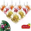 LATERN 20Pz Palla Di Natale Trasparente, 10CM Sfera Riempibile In Plastica Acrilica Palline Trasparenti Per Decorazioni Per L'albero Di Natale Ornamento Di Palline Di Natale Per Decorazione Della
