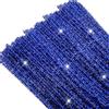 TOAOB THE ONE AND ONLY BABY TOAOB 100 Pezzi Scovolini Ciniglia Glitter per Lavoretti Steli Filo Blu Pipe Cleaner Bastoncini 30cm per Fai da Te Decorativi Artigianato Halloween Natale Decorazion