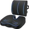 Feagar Cuscino Sedia Ufficio Supporto Lombare - Ergonomico in Memory Foam Set Ortopedico Traspirante per Ufficio, Auto, Sedia da Gaming e Sedia a Rotelle - Comfort Duraturo e Sollievo Alla Schiena