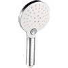 Elbe® Soffione doccia con ugelli di pulizia automatica, doccetta ABS cromato, doccia multifunzione per bagno, vasca da bagno