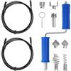 Poweka 2 set Sonda Sturatubi di Spirale 12mm x 3m,Tubi a Spirale di Pulizia Della Conduttura, Dotati di 6 Teste di Taglio del Pulitore del Drenaggio 1 Adattatore Manuale e 1 Adattatore Elettrico