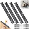 ShengBiLong Nastro in acciaio inox 4 pezzi 30 cm cerniera per pianoforte armadietti di barca 48 viti (nero)