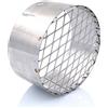 TYGERIX® Terminale Orizzontale in Acciaio Inox con Griglia per Scarico Fumi o Aspirazione Aria da 80 mm | per Stufe a Legna Pellet Caldaie Cappe | Resistente al Calore | Certificato | Il Top
