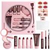 EONFAVE Set di Trucco All in One, 9 Pezzi Set di Trucco Regalo per Donne Ragazze Kit Completo di Cosmetici Starter Kit Rossetto, BB Crema, Polvere, Mascara, Eyeliner, Matita per Sopracciglia