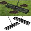COSTWAY Rastrello Livellatore per Prato, Attrezzo per la Livellatura del Prato con Manico Ergonomico, Livellatrice per Giardino, Cortile, Campo da Golf, Fattoria e Pascolo (Nero 106 x 25 cm)
