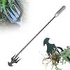 Generico Zappe da Giardino per Diserbo, Sarchiatore Manuale con Manico, Attrezzi per Diserbo, Earchiatore per Erbacce Professionale, Estirpatore Erbacce orto, Estirpatore Erbacce Manuale (Argento 50CM)