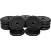 GYRONETICS® Dischi Pesi - 30 kg Set, 2x5; 6x2,5; 4x1,25 kg, Foro 25mm, Plastica, Nero - Disco Peso, Piastre per Bilanciere, Manubri, Palestra, Sollevamento, Allenamento a Casa, Fitness E-Series