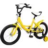 TouTToNG Bicicletta per bambini da 16 pollici con ruote di supporto, regolabile in altezza per 5-8 anni (giallo)