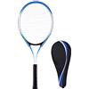 Septpenta Racchetta da Tennis per Adulti da 27 Pollici, Racchetta in Fibra di Carbonio Antiurto con Impugnatura Singola con Borsa per Il Trasporto per Giocatori Principianti e Intermedi(Blu)