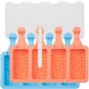 Lurch Popsicles - Stampo per gelato sul gambo, in silicone, set da 2 pezzi, con coperchio, riutilizzabili, per bambini e adulti, triangolo