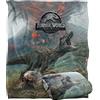 Jurassic World LOGOVISION Jurassic World Fallen Kingdom Trex Poster Coperta super morbida al tatto setoso - 152 x 127 cm