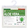 V.I.P. Very Important Pillow V.I.P. Coppia Federe Aloe Vera Jacquard Elasticizzato con Zip 50 x 80 cm, Made in Italy