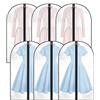 KOOSREEL 6 fodere per indumenti, custodia per abbigliamento da appendere, anti polvere, trasparenti, per vestiti, da appendere, con cerniera, protezione per camicia costumi, cappotto, abiti ecc. (60 x 100