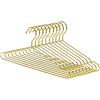 Nature Smile Grucce in metallo resistente, 45 cm, salvaspazio, appendiabiti in metallo, appendiabiti standard, ideali per l'uso quotidiano, confezione da 10, oro