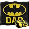 LOGOVISION Batman Bat Dad Coperta super morbida al tatto setoso - 152 x 127 cm