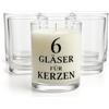 Glasmark KROSNO 1992 Barattoli in Vetro Transparente 6 Pezzi per Fabbricazione Candele Fai Da Te 275 ml