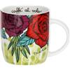 THUN - Mug in porcellana Roses & pois x Frida Kahlo - porcellana - Collezione x Frida Kahlo - 300 ml, Ø 8.5 cm, 10.5 cm h