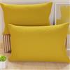 PETTI Artigiani Italiani - Coppia di Federe Cuscino 50x70 cm in Microfibra, Cuscini Arredo Camera da Letto, Divano, Set 2 Fodere Copricuscino, Federa Tinta Unita Giallo, 100% Made in Italy