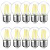 WULUN 10 Pezzo E27 4W Lampade LED, Edison G45 Mini Globe Lamp, Vetro Chiaro, 6000K Bianco Freddo, 400 LM, Non Dimmable, Corrisponde 40W lampadina, AC 220-240V... (Bianco freddo, E27)