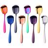 SBOMHS Set di 8 cucchiai da dessert per bambini, in acciaio inox 18/10, 8 cucchiai colorati, lunghezza 15 cm, larghezza 3,9 cm